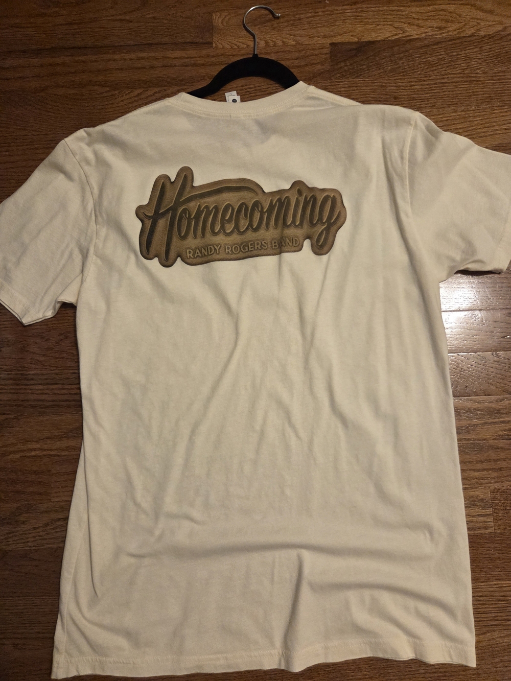 Homecoming Randy Rogers Band Graphic Tee - Cream with Brown Script, Large